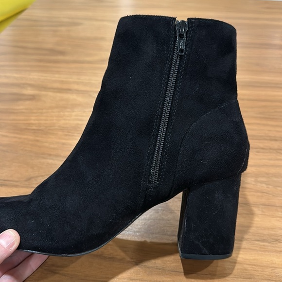 Faux suede ankle boots with zipper detail - Picture 10 of 11